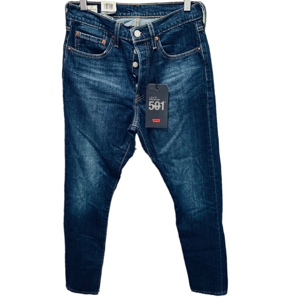 Nwt Levi’s 501 skinny jeans high rise skinny leg new with tags medium dark 27x30